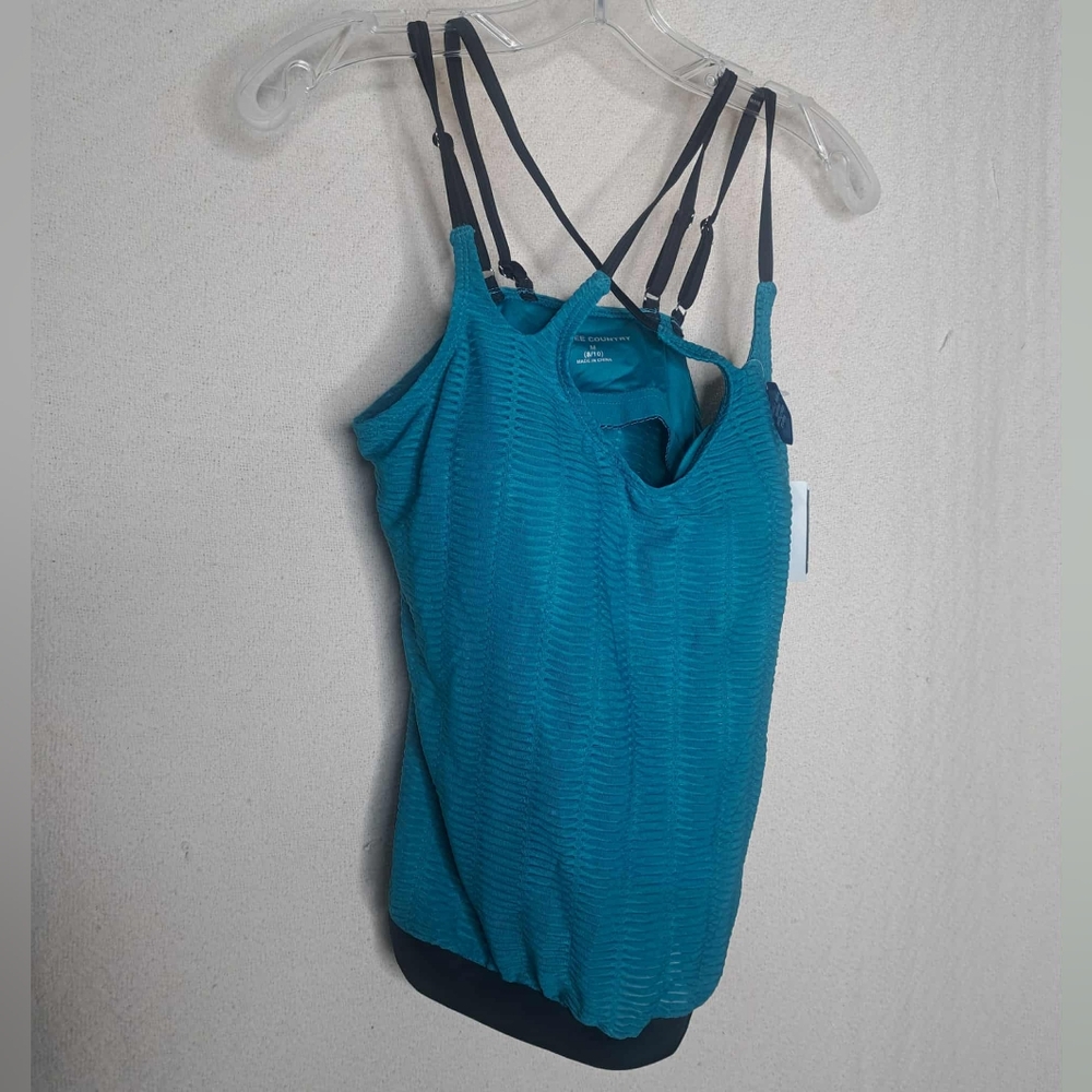 Free Country Teal Swimwear Top